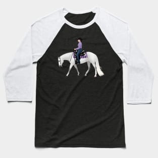 Gray Western Pleasure Horse - Equine Rampaige Baseball T-Shirt